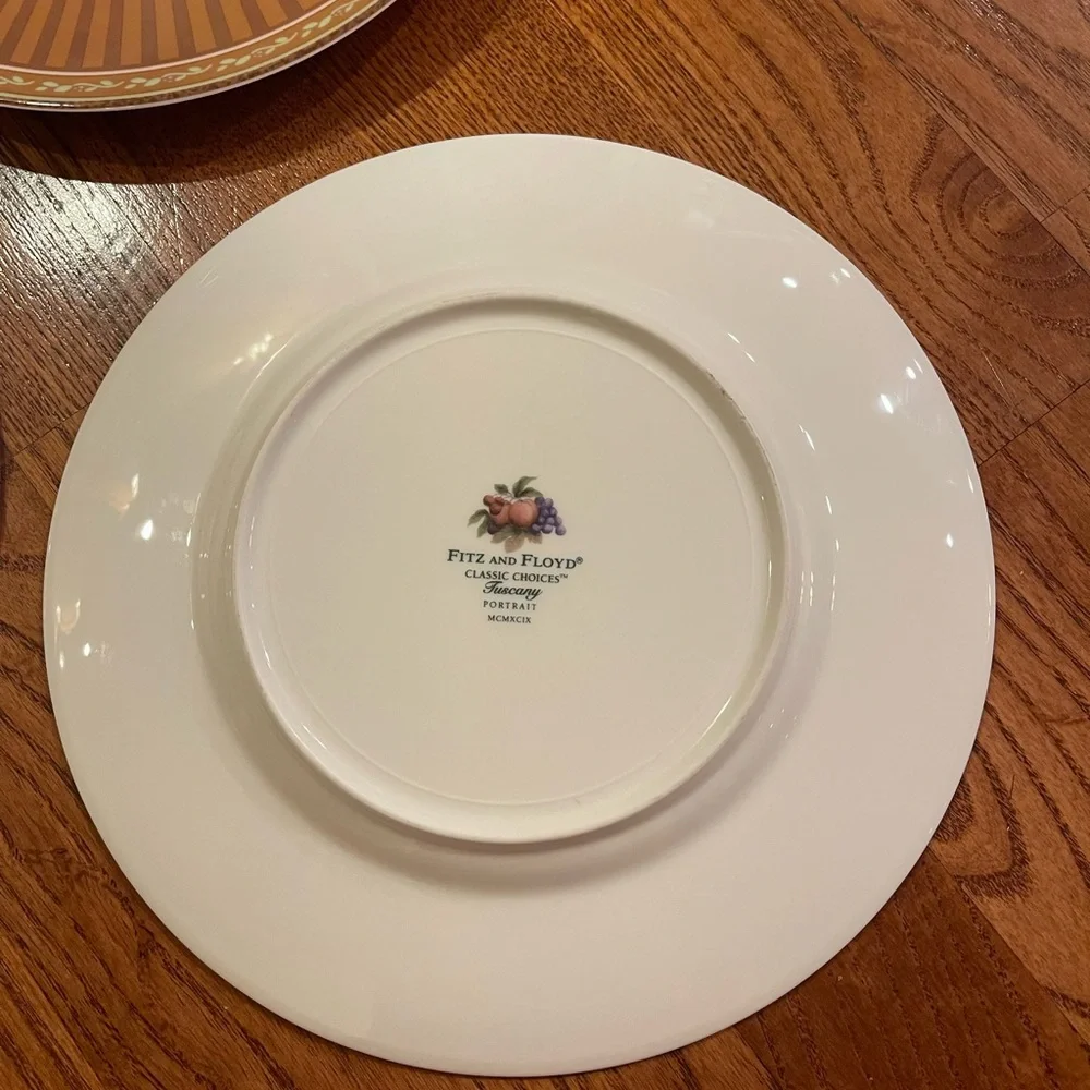 3 New Fitz and Floyd classic choices Tuscany 9” salad plates